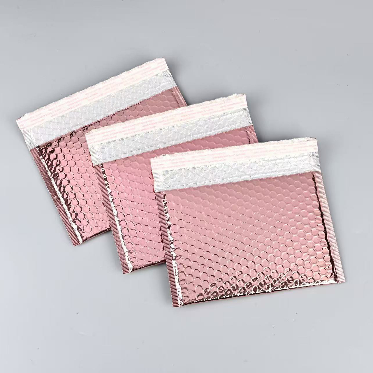 玫瑰金气泡信封袋加厚镀铝膜气泡袋彩色快递防震泡沫袋子