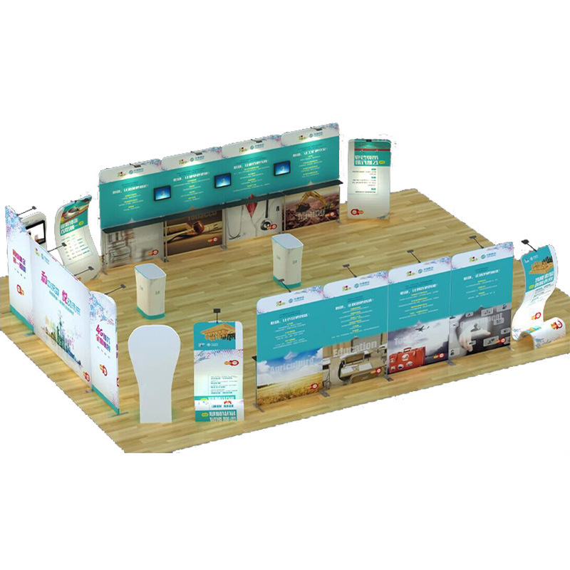 20x20ft Shanghai Factory Show Show Esquema de pantalla rápida Diseño y producción de ventanilla única Personalización de fondo de tablero de exposición