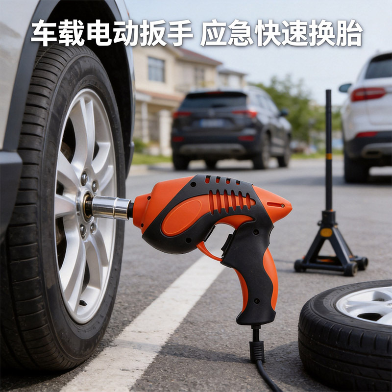5-ton electric hydraulic 0kg 12V multi-functional car tire changing tool with inflatable lighting emergency toolbox