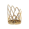 Selected cross -border light luxury gold iron artstick desktop storage hollow woven candlestick decorative ornaments