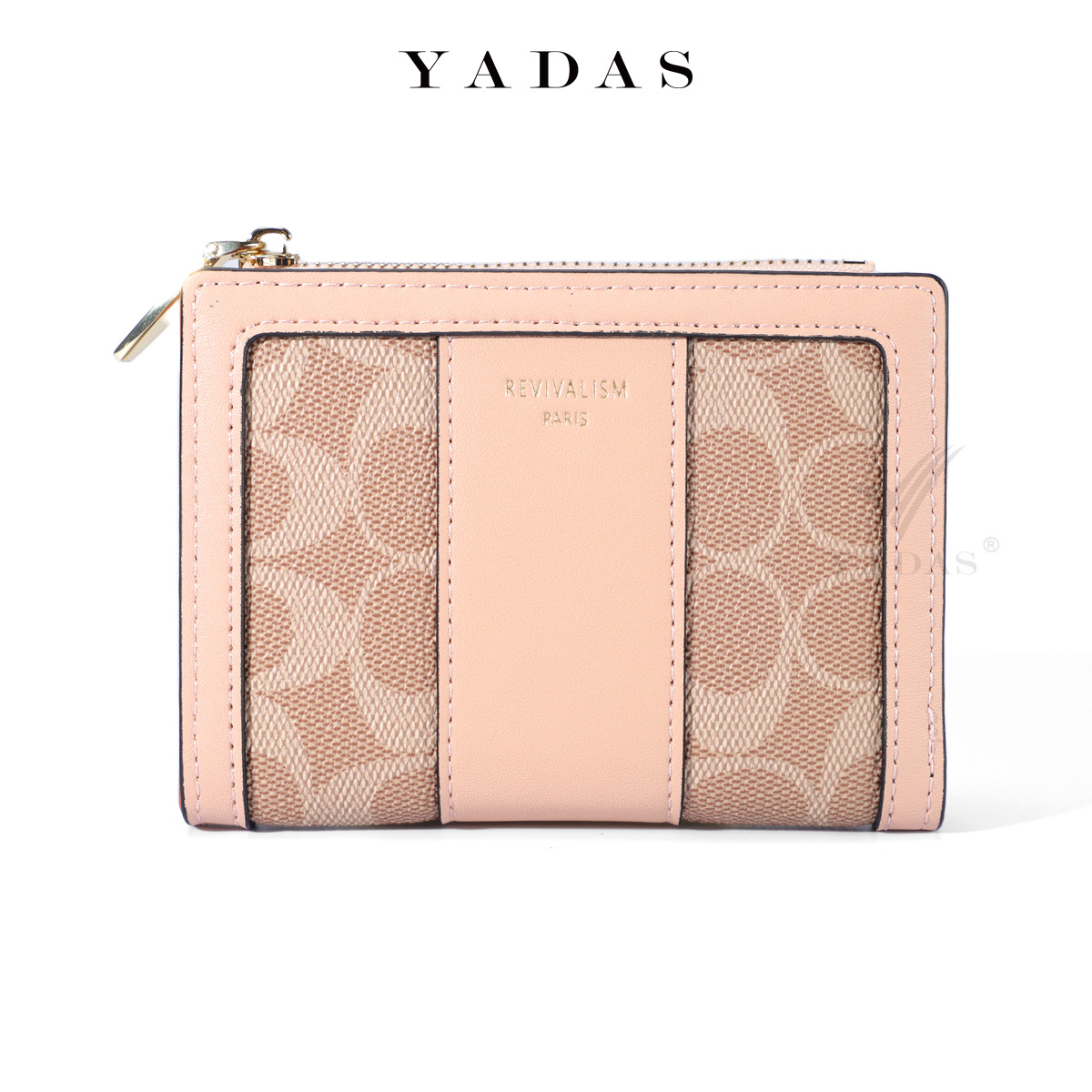 YADAS moda 2024 nuevo al por mayor oval impresión viejos patrones dos plegables bolso de cambio de comercio exterior cartera de mujeres
