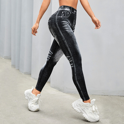 Mu Yao seamless yoga pants for women's rear V waist lifting hip quick-drying tight running sports pants buttocks lifting yoga pants