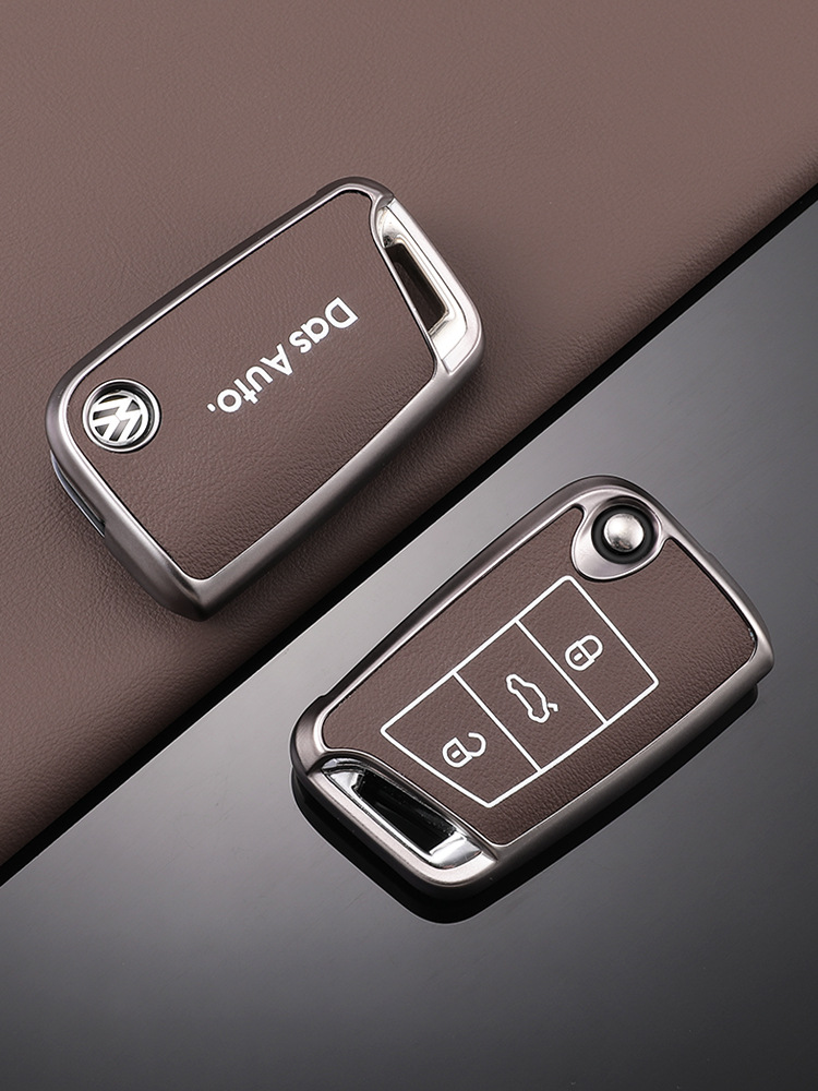 Adecuado para la funda de la llave Volkswagen Sagitar todo incluido TPU patrón de piel exploración Yue Passat Bora LaVida Yue hebilla de la caja protectora