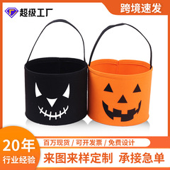 国境を越えたハロウィーンフェルト収納桶大容量アニメ手提げ桶児童パーティーイースターキャンディー収納バッグ