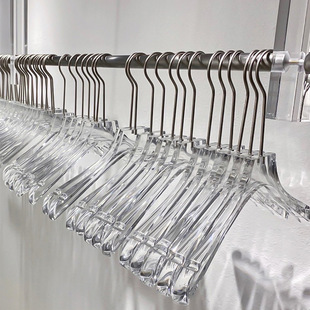 Clothing Store Acrylic Hangers Transparent Non-Slip Crystal Women's Wedding Dress Display Clothes Support Pants Rack Logo