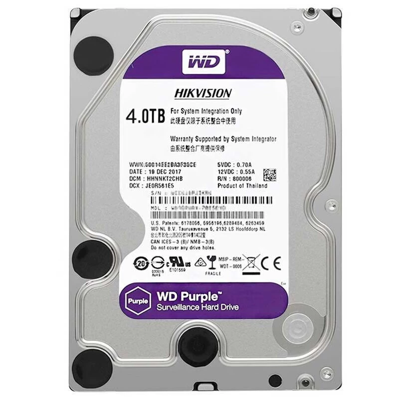 HIKVISION жесткий диск 4ТБ Western Digital Purple диск SATA WD42PURX
