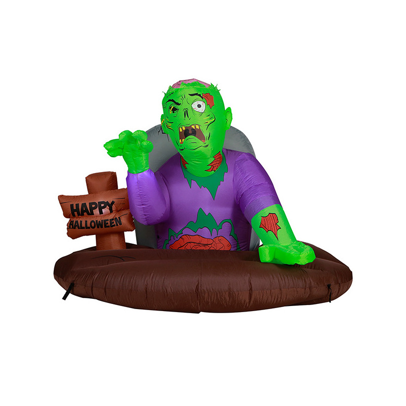 萬圣節(jié)搞怪黑蜘蛛裝飾品 可懸掛蜘蛛網(wǎng)充氣裝飾道具 LED發(fā)光擺件