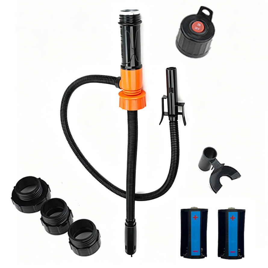 Cross-Border Detachable Electric Water Pump Oil Suction Pipe Portable Electric Oil Pump Self-Driving Gasoline Hose Oil Transfer Pump
