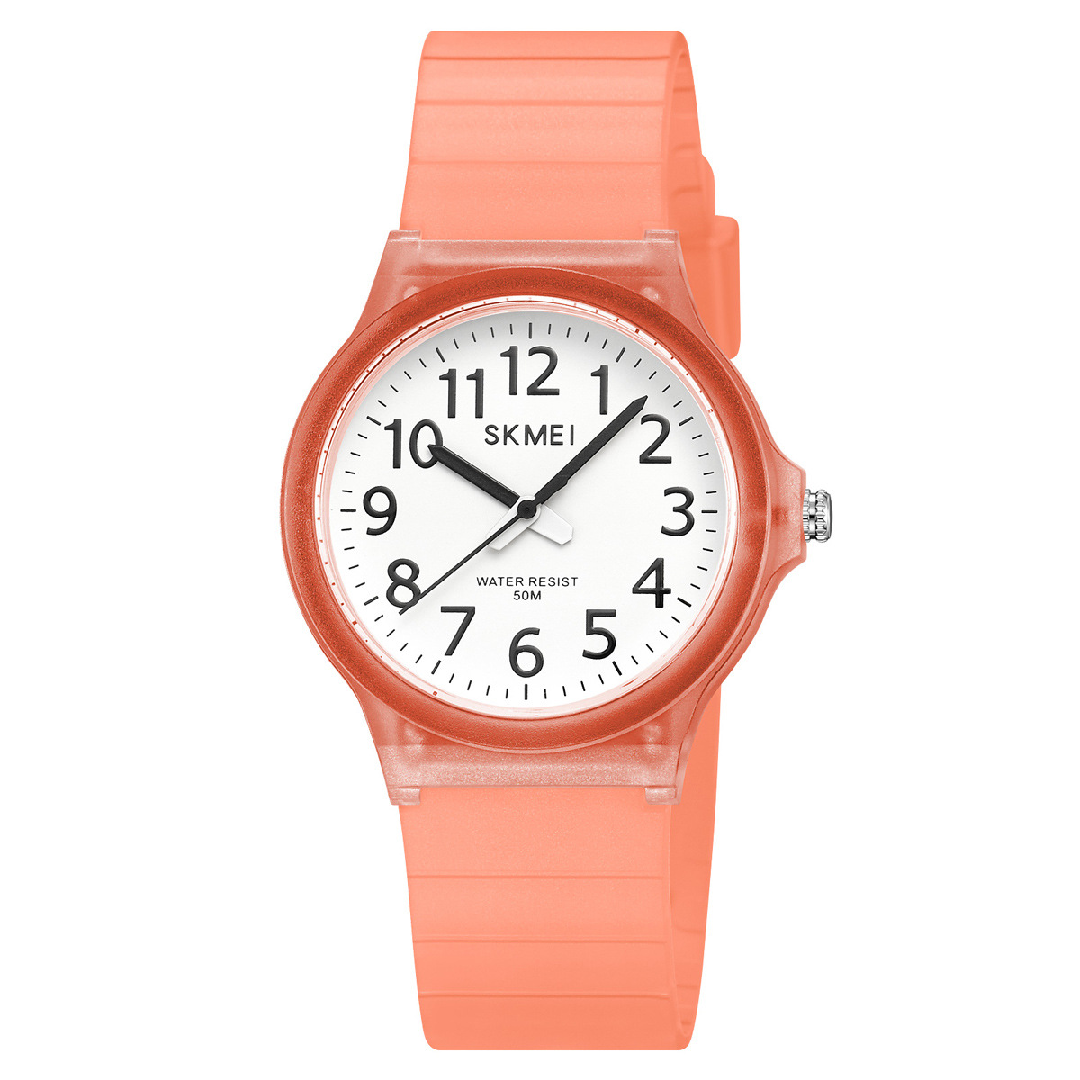 Momento Meins viento reloj de estudiantes color gelatina 50 metros reloj impermeable silencioso reloj de examen para hombres y mujeres reloj