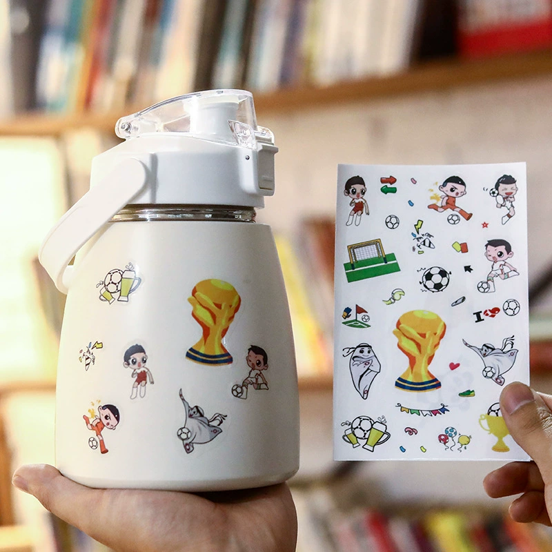 Наклейка на ручной счет оптом на заказ Кубок мира по футболу наклейка на чашку воды водонепроницаемый прозрачный ПВХ мультфильм наклейка на ручной счет