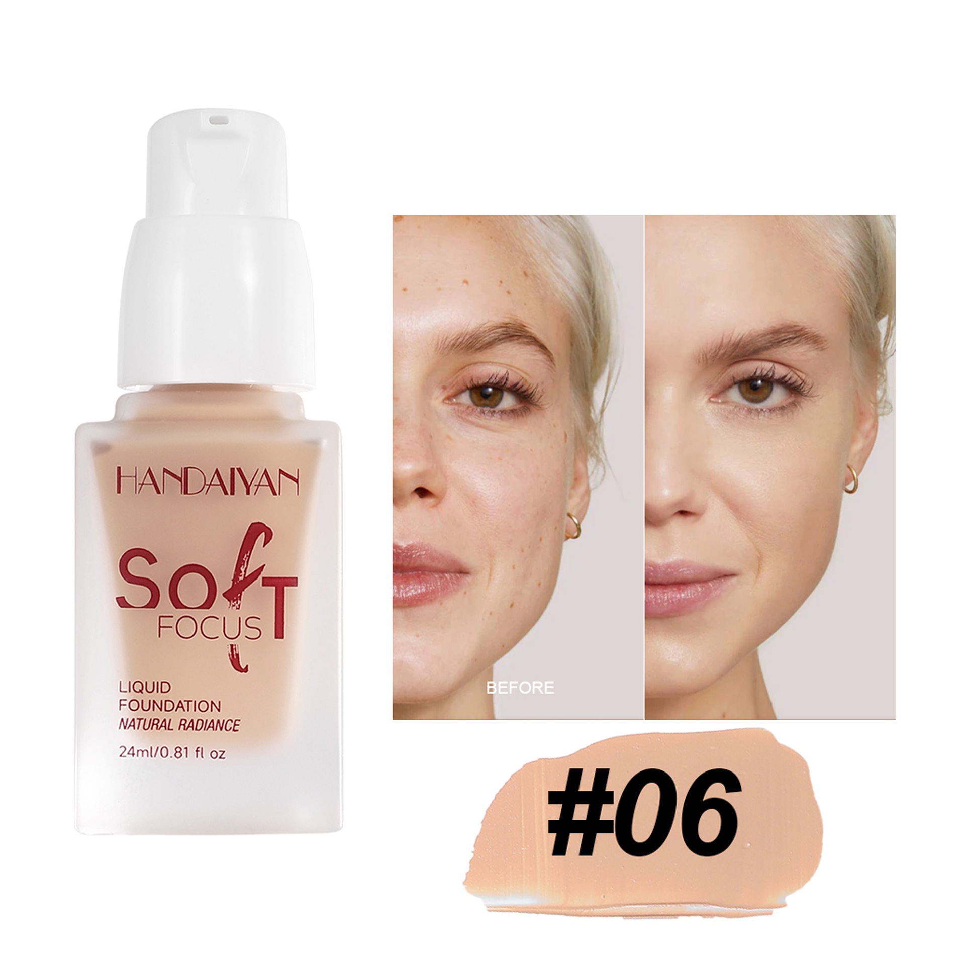 Base líquida transfronteriza opacificante duradero sin quitar el maquillaje, base humectante no pegajoso, maquillaje al por mayor.