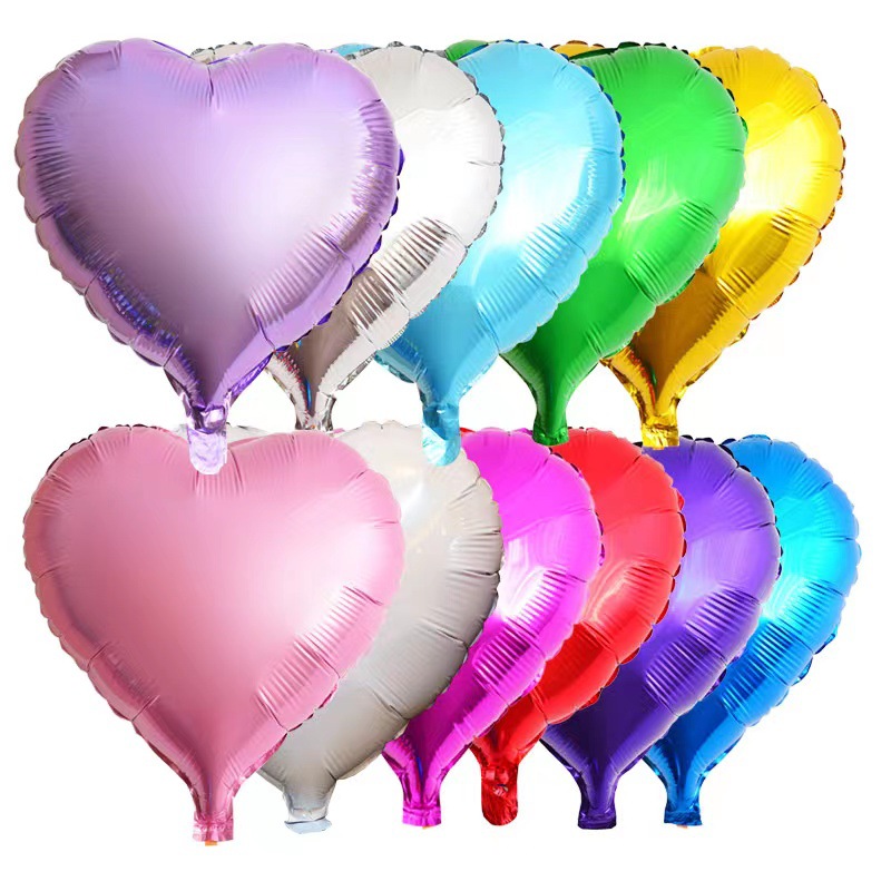 Manufacturer wholesale 18-inch 10-inch five-star heart-shaped aluminum foil balloons wedding anniversary atmosphere decoration supplies