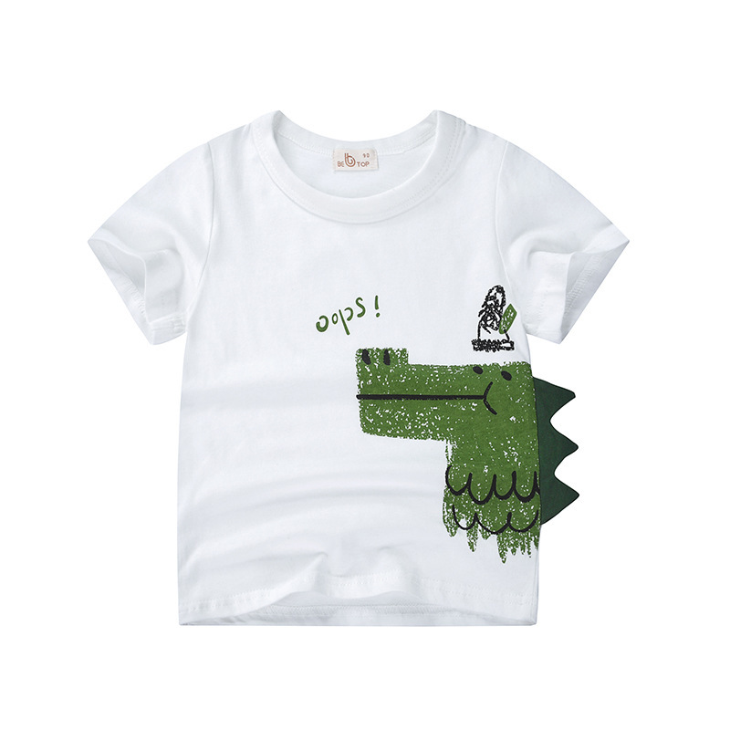 Ventas directas de fábrica personalizadas be top ropa para niños nueva ropa para niños traje de niño verano niños versión coreana de dos piezas de dinosaurio