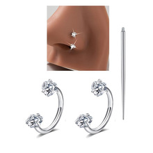 K 22404 Zircon C nose ring �ʯ C �αǻ�������Ʒ�羳��ó