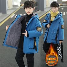 男童冬季棉袄男孩大童棉衣2025新款儿童中长款派克服时尚棉袄潮