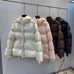 冬季时尚加厚面包服外套2025高级感超好看小香风白色收腰棉服女