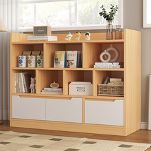 新款新款书架落地置物架客厅一体靠墙家用书柜简易格子柜收纳储物