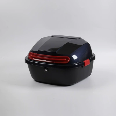 Motorcycle Trunk, Reflective Trunk, Motorcycle trunk - dark-blue-free-installation-package