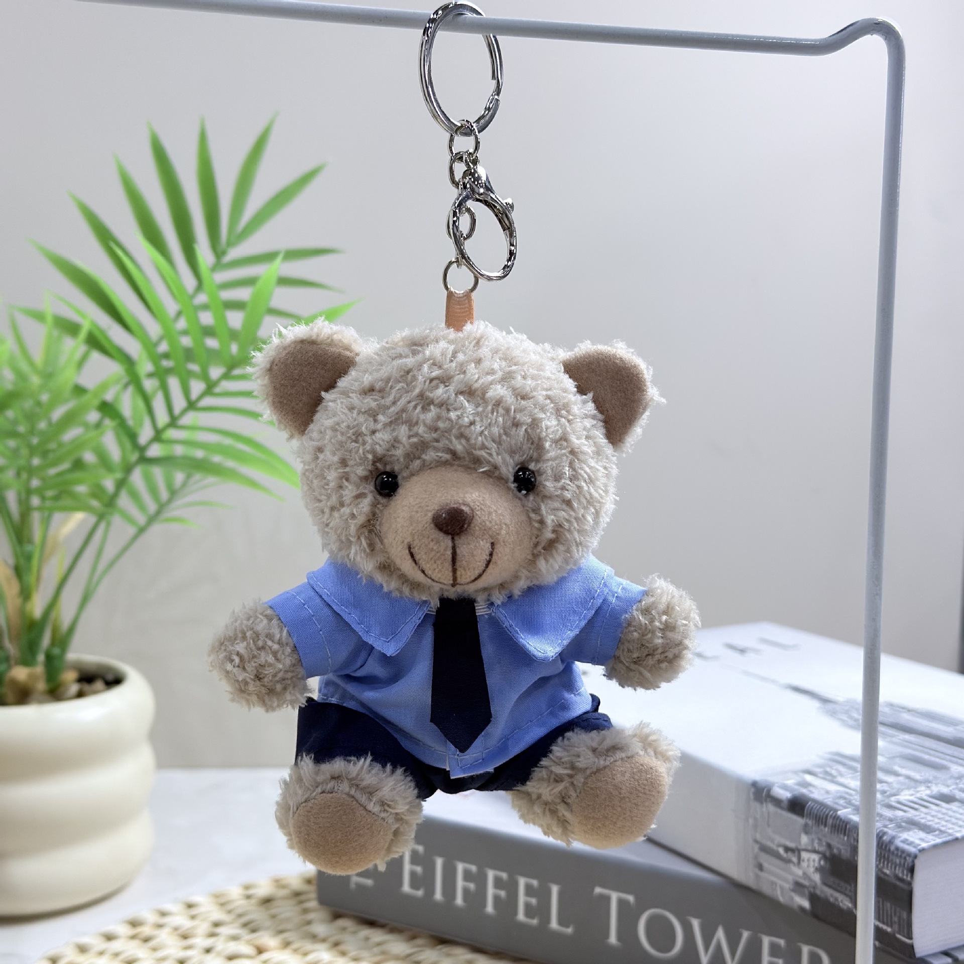 Bolsa de oso pequeño colgante muñeca de peluche muñeca uniforme camisa formal Teddy Bear regalo impresa LOGO