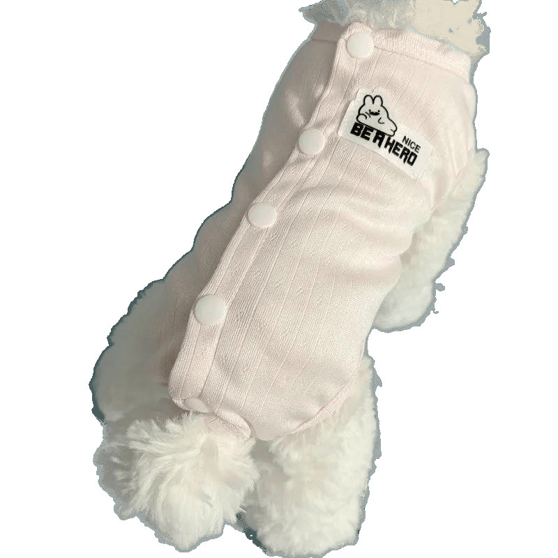 Ropa para perros, botones de verano, bolsos, protección del vientre, ropa casera, ropa anti-lamiendo, peluche para mascotas, chaleco anti-caída