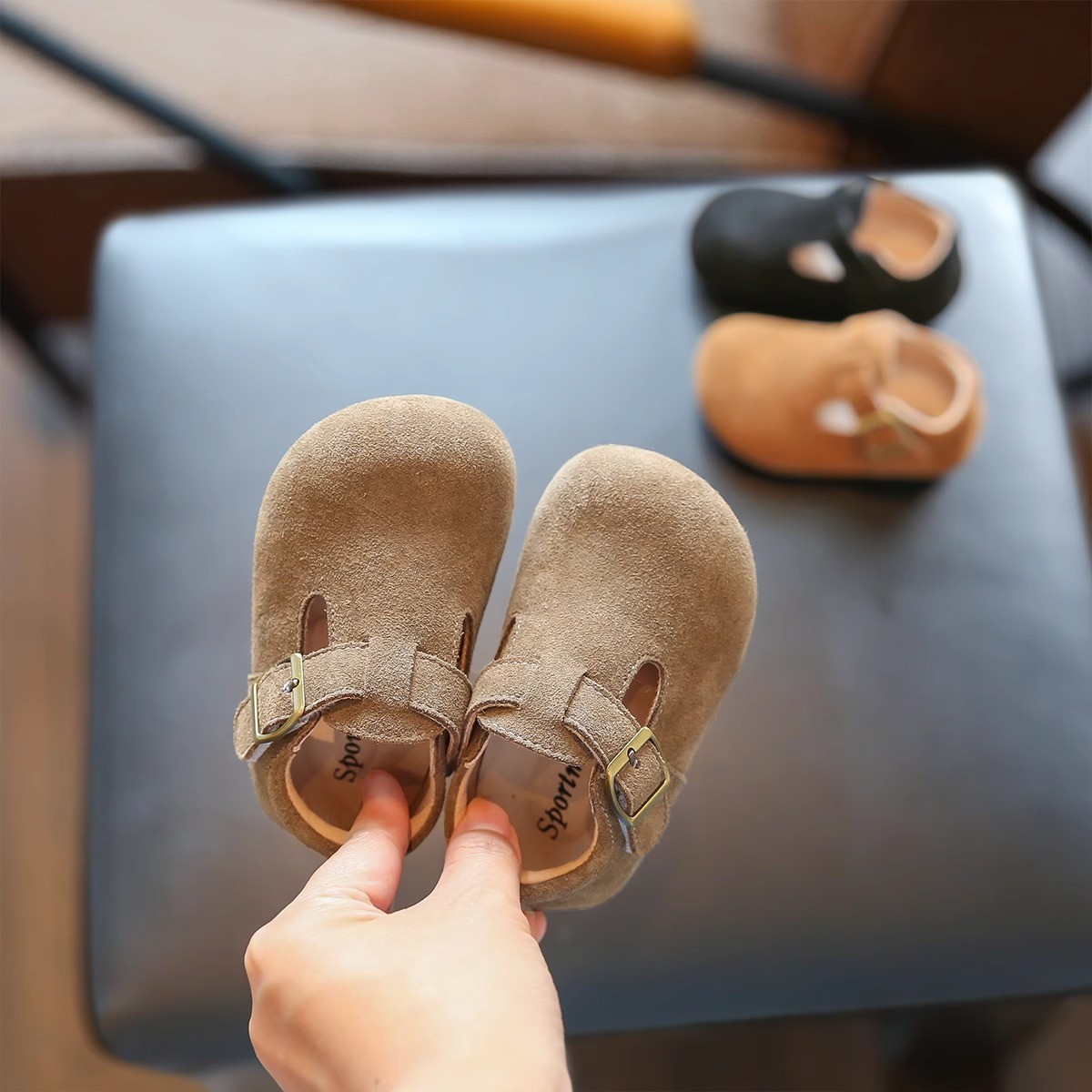 Girls' Birkenstock Shoes, Spring & Fall Kidsren's Leather Shoes, Baby Soft-Soled Toddler Shoes, Baby Girl's Shoes, Boys' Shoes, Kidsren's Flats