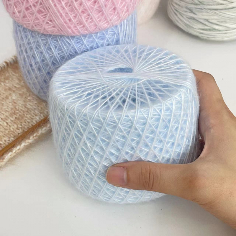 모헤어 98 라이트 핑크 블루