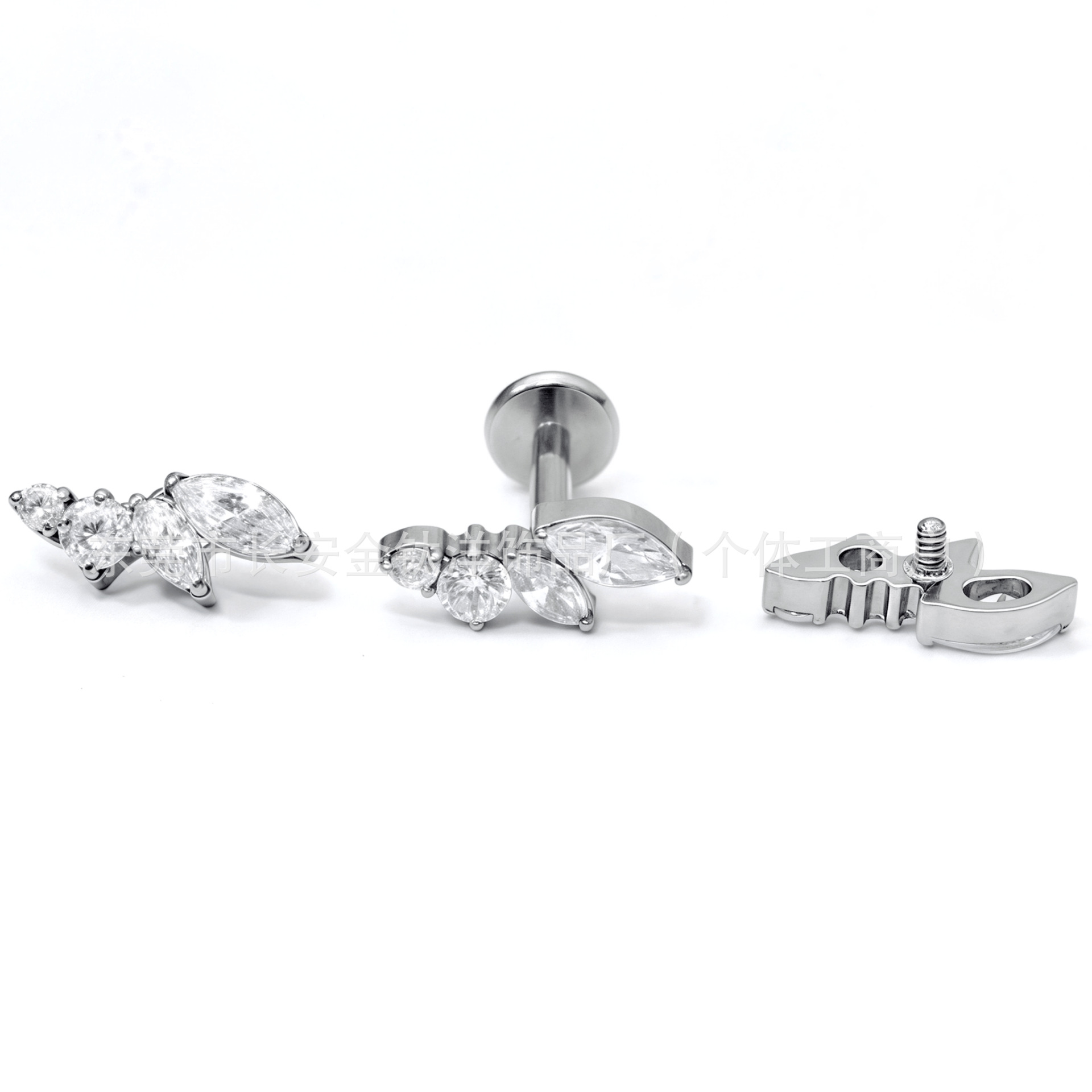 Labret piercing jewelry detail image