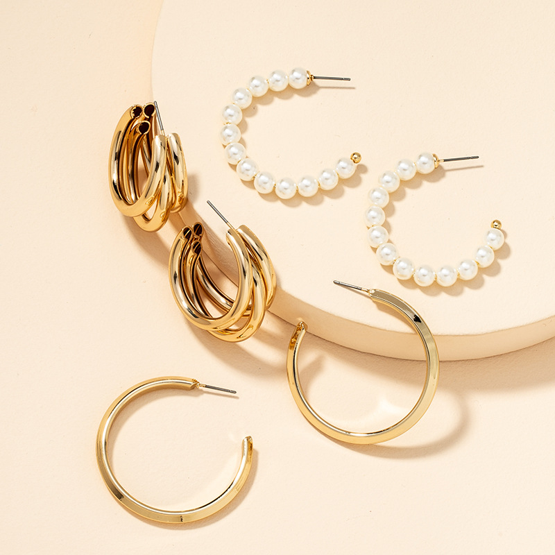 Fashion Metal Basic Earrings Set display picture 2