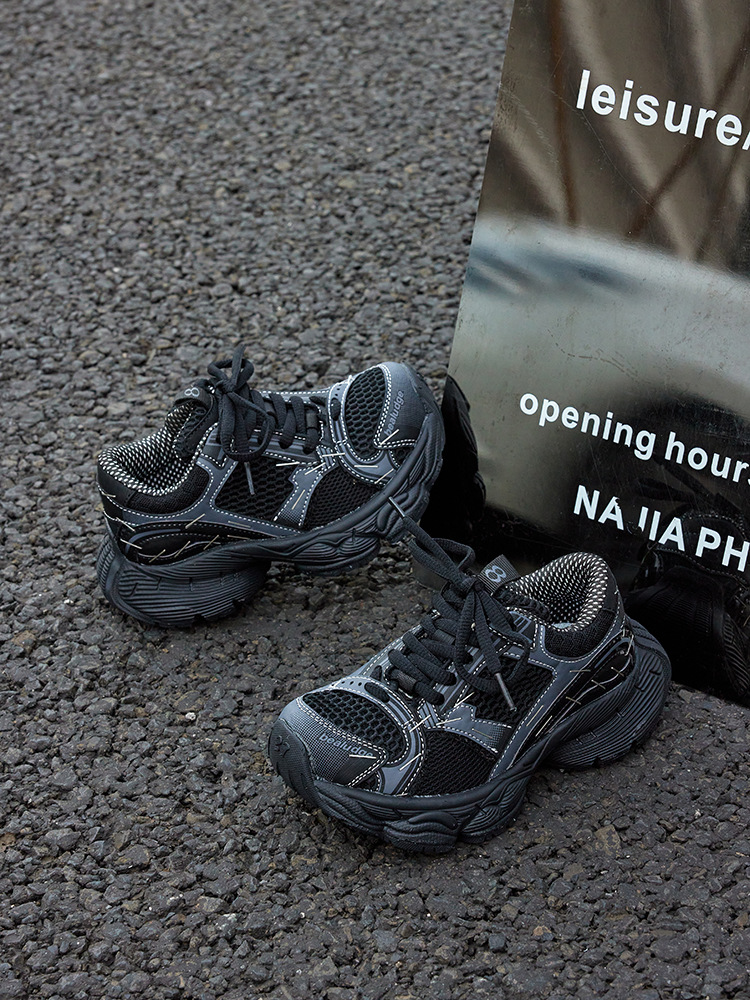 Chaussures de sport pour enfants automne 2025, nouveautés mode vintage, agrafeuse, chaussures de course en maille pour garçons et filles._voghion.com