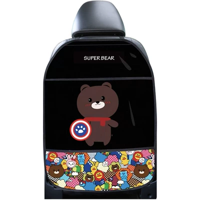 Chair back anti-kick pad — rear Universal cartoon car seat