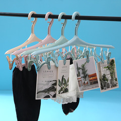 8 clips without marks windproof clothes rack plastic children's clips clothes drying rack multiple clips household clothes hanging sock rack wholesale