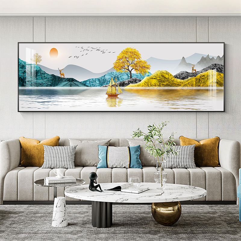 Atmospheric Landscape Painting Landscape Painting Decorative Painting High-grade Living Room Murals Meaning Good TV Wall Horizontal Family Wall Painting Atmospheric Landscape Painting Landscape Painting Decorative Painting High-grade Living Room Murals Meaning Good TV Wall Horizontal Family Wall Painting