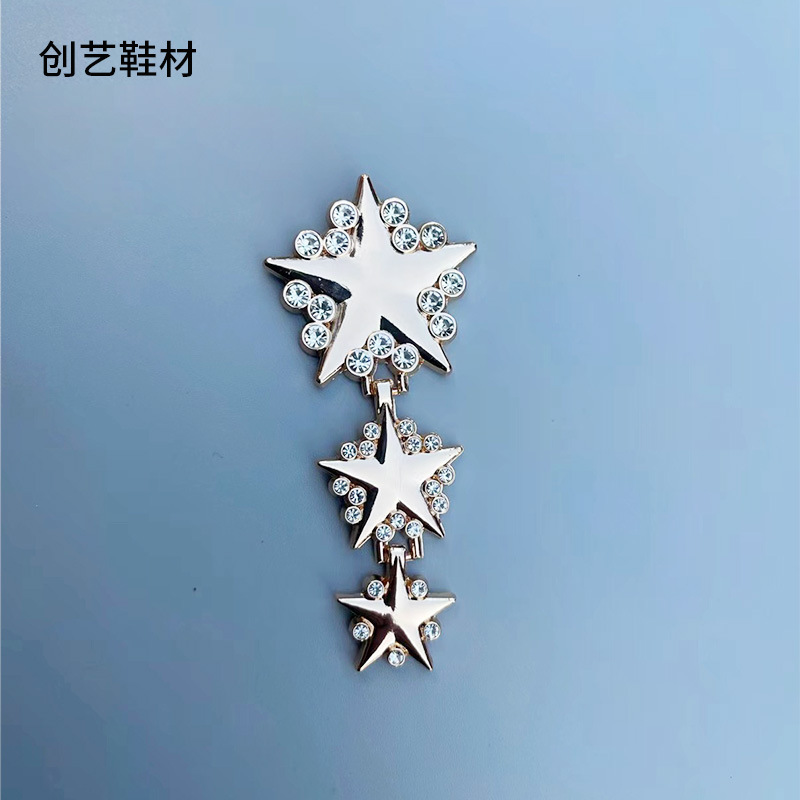 Transfronterizo nuevo tacones altos zapatillas de moda hebilla de metal de aleación de zinc hardware de equipaje hebilla de Cuello de camisa hebilla decorativa