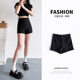 Summer Black Versatile Roman Shorts Women's 2025 Spring Sports Casual High Waist Hot Pants Suit Outer Wear Leggings