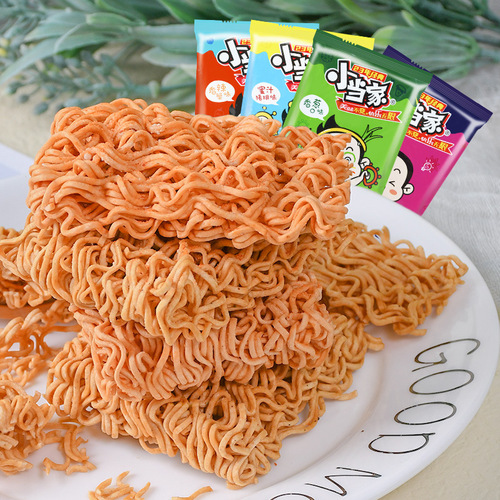Unified Little Panda Little Boss Crispy Dry Noodles Palm Crisp Dry Eating Instant Noodles Nostalgic Snack Noodles Crushed Noodles Wholesale