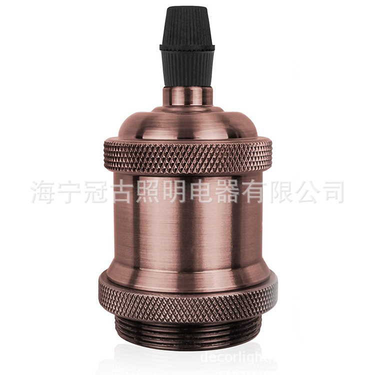 Cross-border hot-selling aluminum lamp holder E27 Edison chandelier retro lamp holder screw base