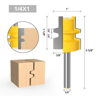 1/4 handle 6MM6.35mm single oblique tenon joint knife trimming machine cutter head tenon joint knife panel knife slotting knife