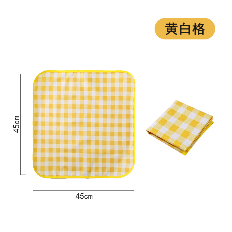 노란색과 흰색 격자