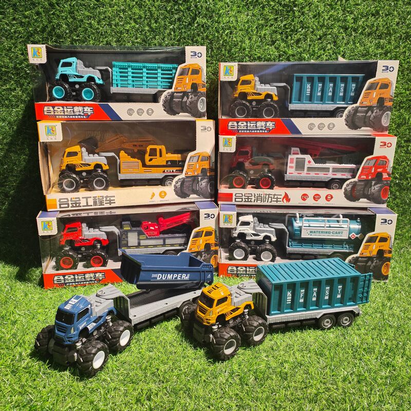 New children's alloy large engineering vehicle excavator toy inertia simulation dump truck boy Mixer model