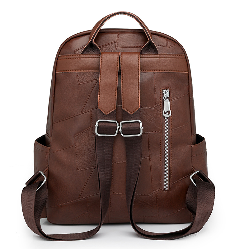 Mochila para mujer 2024 nueva mochila simple cuero suave moda casual viaje de viaje mochila de gran capacidad al por mayor