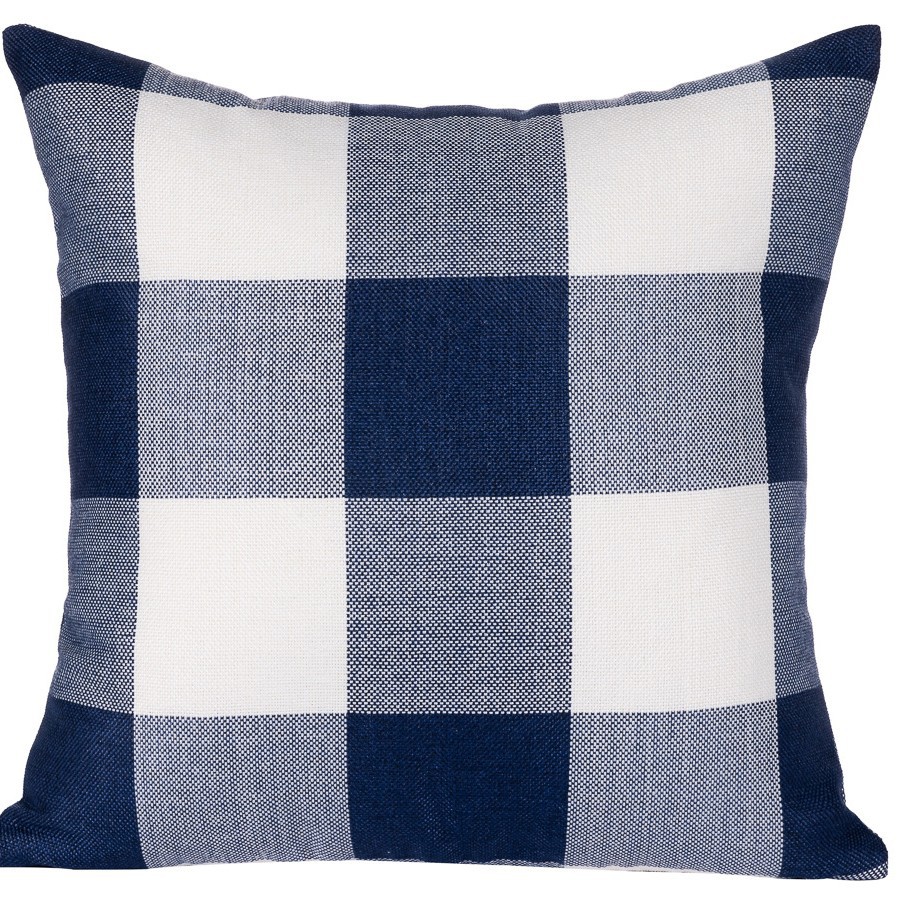 Liza. navy blue large plaid