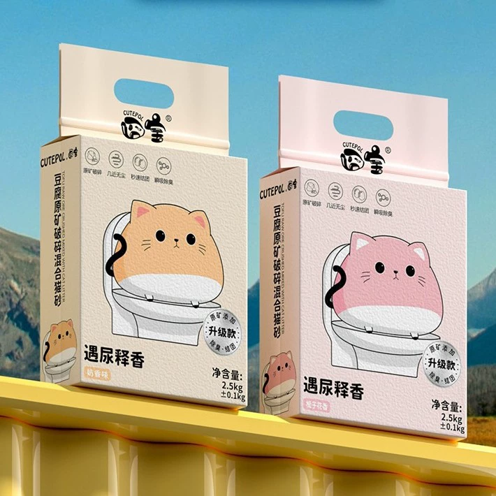 Кошачий песок, смешанный песок, смешанный песок, песок, маниока, безпыльный бентонит