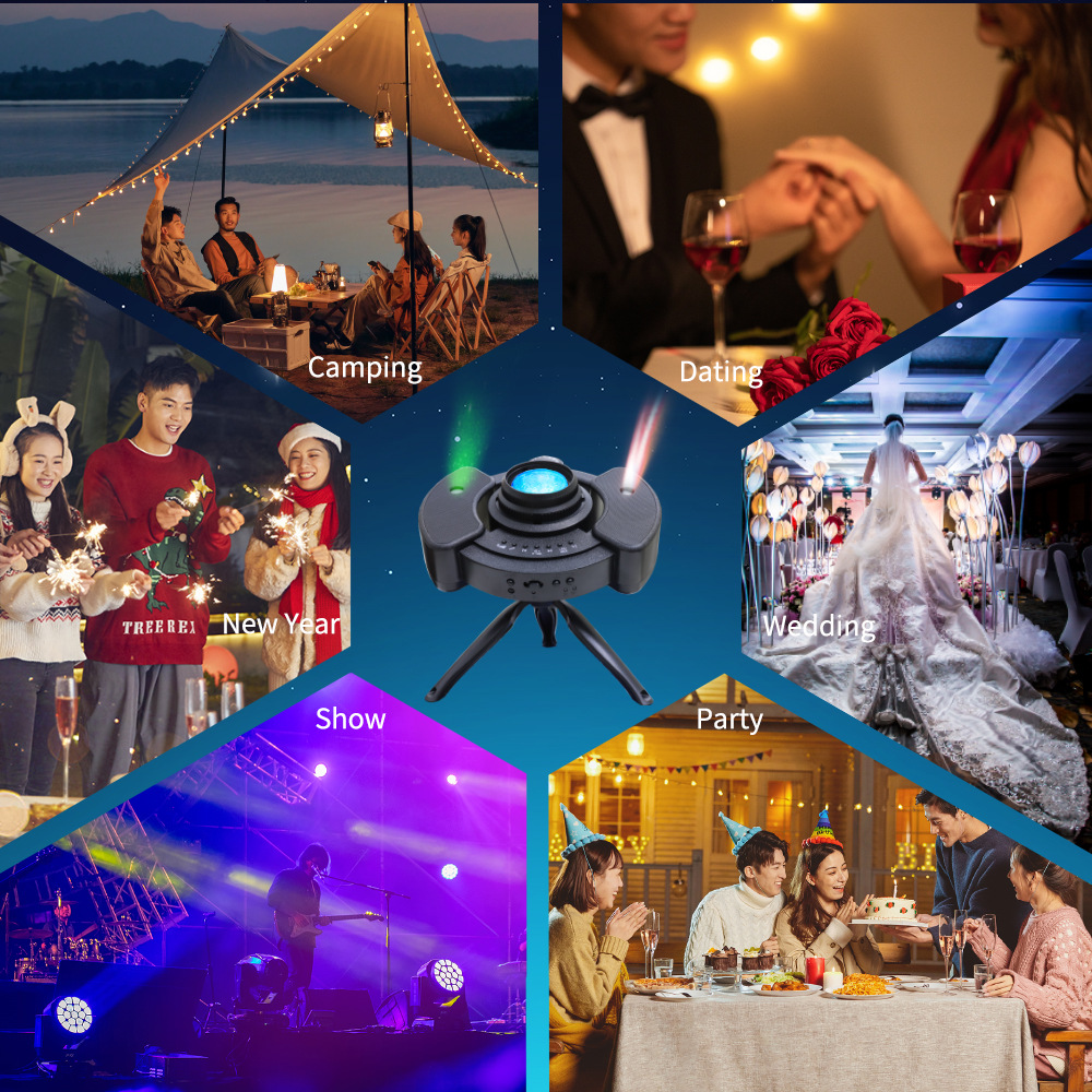 博浪UFO银河星空灯投影仪安睡满天星卧室氛围灯星云生日礼物夜灯