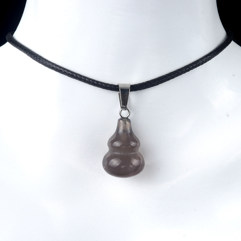 20mmヒョウタンペンダント天然水晶半宝石ヒョウタンペンダントDIYイヤリングネックレスアクセサリーアクセサリー|undefined