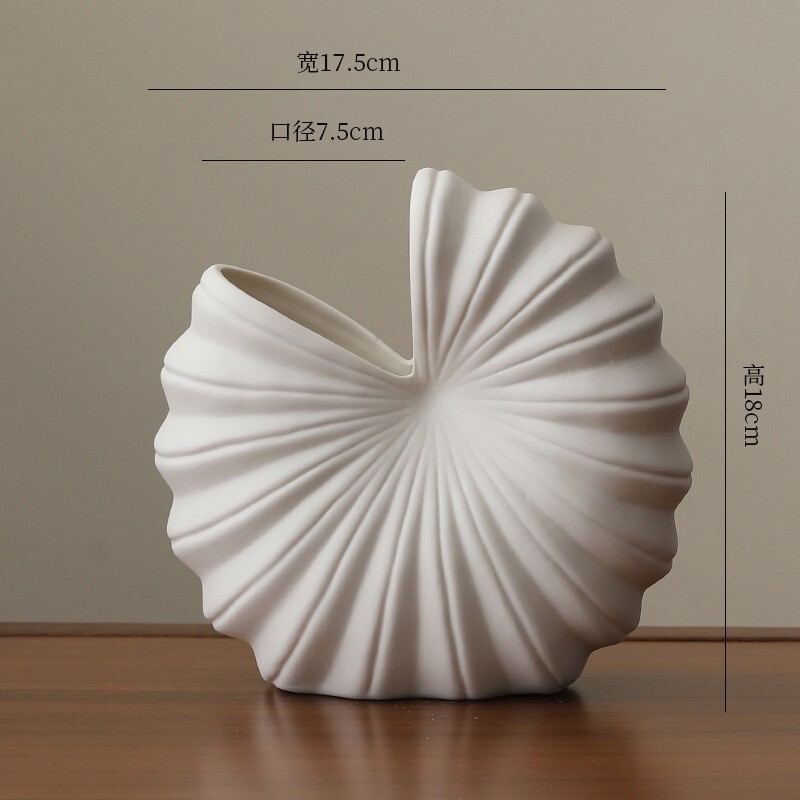 Nordic Ceramic Plain Burned White Art Vase Creative Simple Light Luxury Flower Home Office Decorative Crafts