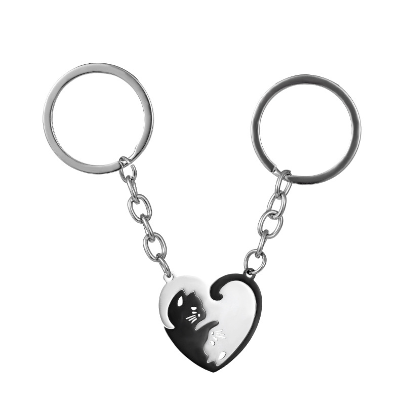 Cartoon Style Streetwear Cat Stainless Steel Unisex Bag Pendant Keychain display picture 5