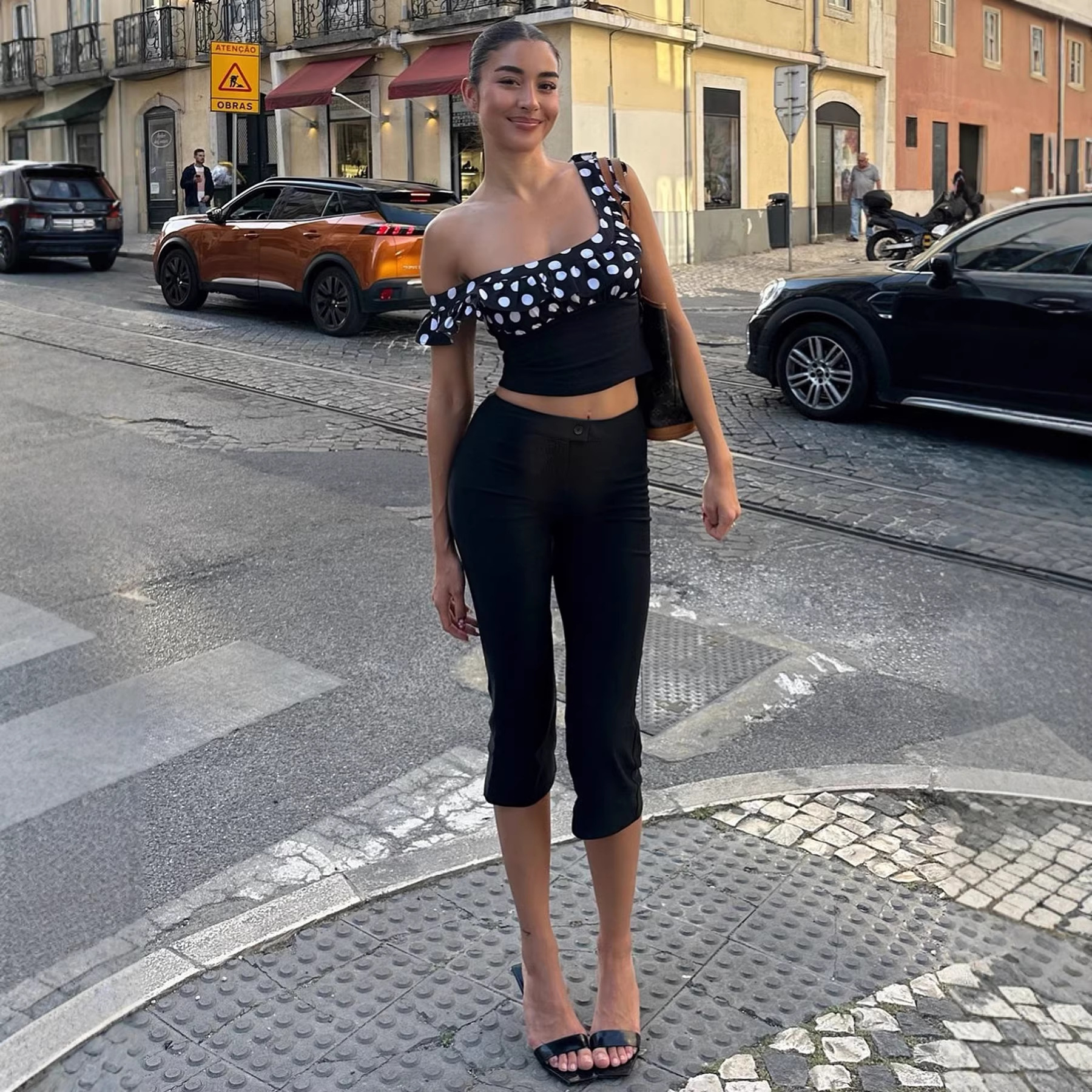 American Street Retro Mid-Length Cropped Pants European and American Commuter Style Simple Slit Casual Bootcut Leggings for Women