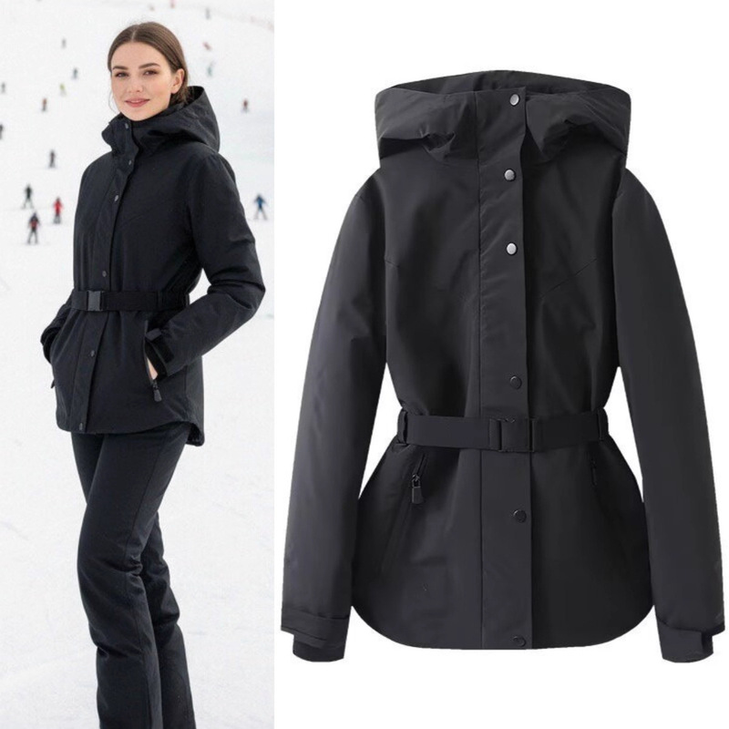 ZA Europe and the United States cross-border 2025 new women's warm tight ski jacket down cotton cotton cotton-padded jacket flared pants suit