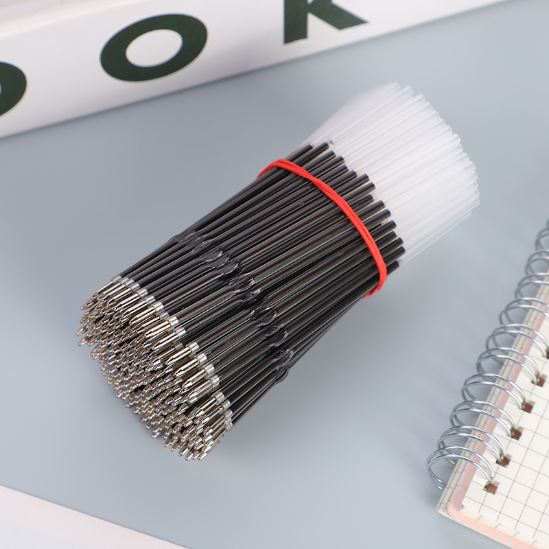 107按动圆珠笔芯红蓝黑色圆珠笔替芯通用子弹头按动笔芯厂家批发