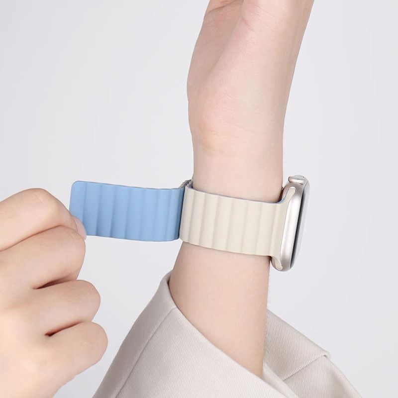 ★핫 판매 색상 [골동품 흰색과 파란색]-[41mm] iwatch7/00에 적합